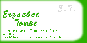 erzsebet tompe business card