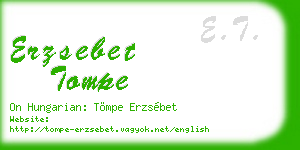 erzsebet tompe business card
